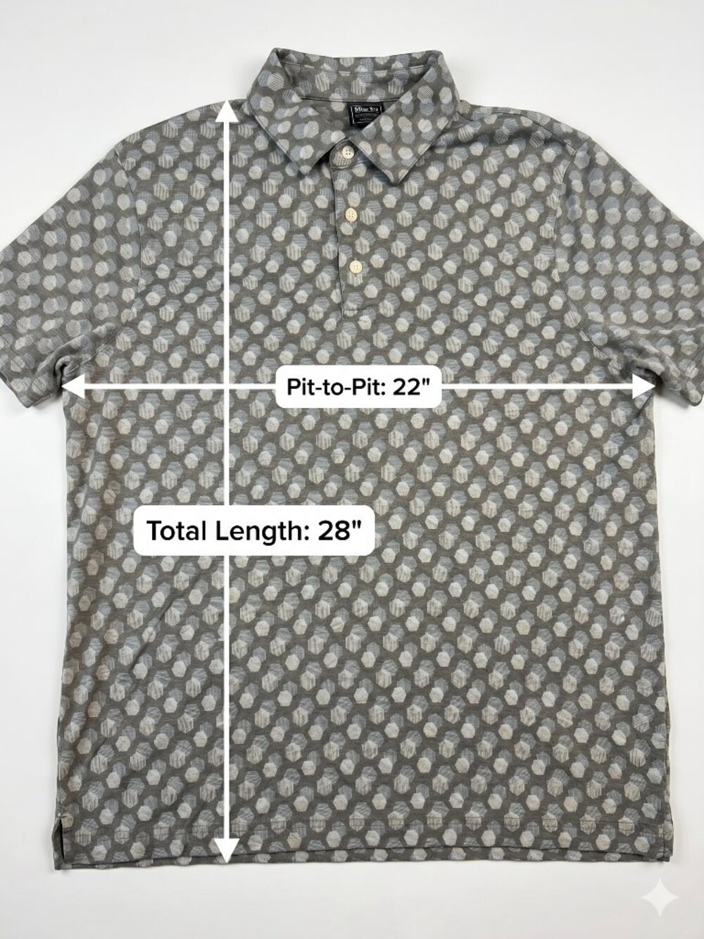 Jos. A. Bank Traveler Polo Shirt XL Cotton Geo Dot - Picture 2 of 5